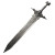 Gothic Medieval Sword Vinyl Car Decal Sticker – Waterproof & UV-Resistant 8"