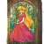 Princess Stained Glass Vinyl Car Decal Sticker – Waterproof & UV-Resistant 8"
