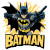 Cartoon Batman Tee Vinyl Car Decal Sticker – Waterproof & UV-Resistant 8"