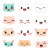 Kawaii Face Icons Vinyl Car Decal Sticker – Waterproof & UV-Resistant 8"