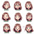 Cute Emoji Girl V3 Vinyl Car Decal Sticker – Waterproof & UV-Resistant 8"