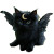 Fluffy Black Cat Fairy Vinyl Car Decal Sticker – Waterproof & UV-Resistant 8"