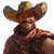 Smiling Cowboy V2 Vinyl Car Decal Sticker – Waterproof & UV-Resistant 8"