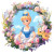 Cinderella In Flowers Vinyl Car Decal Sticker – Waterproof & UV-Resistant 8"