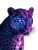 Bioluminescent Leopard Vinyl Car Decal Sticker – Waterproof & UV-Resistant 8"