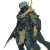 Cyberpunk Military Knight Vinyl Car Decal Sticker – Waterproof & UV-Resistant 8"