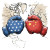 Us Vs China Boxing Vinyl Car Decal Sticker – Waterproof & UV-Resistant 8"
