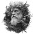 Green Man Art Vinyl Car Decal Sticker – Waterproof & UV-Resistant 8"