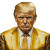 Golden Trump Vinyl Car Decal Sticker – Waterproof & UV-Resistant 8"