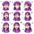 Cute Anime Girl Expressions Vinyl Car Decal Sticker – Waterproof & UV-Resistant 8"