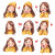 Cute Emoticon Girl V2 Vinyl Car Decal Sticker – Waterproof & UV-Resistant 8"