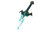 Turquoise Magic Sword Vinyl Car Decal Sticker – Waterproof & UV-Resistant 8"