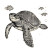 Happy Turtle Tattoo Vinyl Car Decal Sticker – Waterproof & UV-Resistant 8"