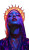Holy Mary Synthwave Vinyl Car Decal Sticker – Waterproof & UV-Resistant 8"