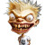 Monster Blond Man Vinyl Car Decal Sticker – Waterproof & UV-Resistant 8"