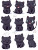 Chibi Cat Stickers V2 Vinyl Car Decal Sticker – Waterproof & UV-Resistant 8"