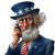 Anxious Uncle Sam Vinyl Car Decal Sticker – Waterproof & UV-Resistant 8"
