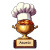 Chef Hat Trophy Vinyl Car Decal Sticker – Waterproof & UV-Resistant 8"