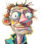 Humorous Caricature Vinyl Car Decal Sticker – Waterproof & UV-Resistant 8"