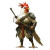 Chicken Bird Warrior Vinyl Car Decal Sticker – Waterproof & UV-Resistant 8"