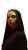 Nun With Neon Halo V2 Vinyl Car Decal Sticker – Waterproof & UV-Resistant 8"