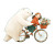 Polar Bear Bicycle Ride V4 Vinyl Car Decal Sticker – Waterproof & UV-Resistant 8"