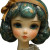 Glass Doll Vinyl Car Decal Sticker – Waterproof & UV-Resistant 8"