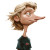 Blond Long-Haired Boy Vinyl Car Decal Sticker – Waterproof & UV-Resistant 8"
