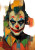 Abstract Joker Portrait Vinyl Car Decal Sticker – Waterproof & UV-Resistant 8"