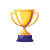 Yellow Trophy Cup Vinyl Car Decal Sticker – Waterproof & UV-Resistant 8"