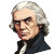 Angry Thomas Jefferson Vinyl Car Decal Sticker – Waterproof & UV-Resistant 8"