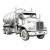 Mixer Truck Drawing Vinyl Car Decal Sticker – Waterproof & UV-Resistant 8"