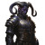 Tiefling Knight Vinyl Car Decal Sticker – Waterproof & UV-Resistant 8"