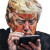Trump With Phone Vinyl Car Decal Sticker – Waterproof & UV-Resistant 8"