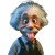 Whimsical Einstein V2 Vinyl Car Decal Sticker – Waterproof & UV-Resistant 8"