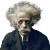 Einstein Frankenstein Portrait Vinyl Car Decal Sticker – Waterproof & UV-Resistant 8"