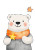 Cute Star Bear Vinyl Car Decal Sticker – Waterproof & UV-Resistant 8"