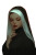 Attractive Nun Illustration Vinyl Car Decal Sticker – Waterproof & UV-Resistant 8"