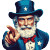 Uncle Sam Logo Vinyl Car Decal Sticker – Waterproof & UV-Resistant 8"