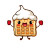 Kawaii Waffle Character Vinyl Car Decal Sticker – Waterproof & UV-Resistant 8"