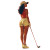Female Golfer Pose Vinyl Car Decal Sticker – Waterproof & UV-Resistant 8"