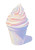 Pink Whipped Cream Vinyl Car Decal Sticker – Waterproof & UV-Resistant 8"
