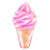 Pink Ice Cream Vinyl Car Decal Sticker – Waterproof & UV-Resistant 8"