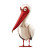 Edgy Cartoon Pelican Vinyl Car Decal Sticker – Waterproof & UV-Resistant 8"