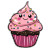 Kawaii Cupcake V4 Vinyl Car Decal Sticker – Waterproof & UV-Resistant 8"