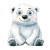 Whimsical Polar Bear V2 Vinyl Car Decal Sticker – Waterproof & UV-Resistant 8"