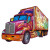 Stained Glass Truck Vinyl Car Decal Sticker – Waterproof & UV-Resistant 8"