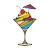Whimsical Ice Cream Martini Vinyl Car Decal Sticker – Waterproof & UV-Resistant 8"