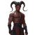 Tiefling Monk V4 Vinyl Car Decal Sticker – Waterproof & UV-Resistant 8"