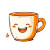 Joyful Coffee Cup Vinyl Car Decal Sticker – Waterproof & UV-Resistant 8"
